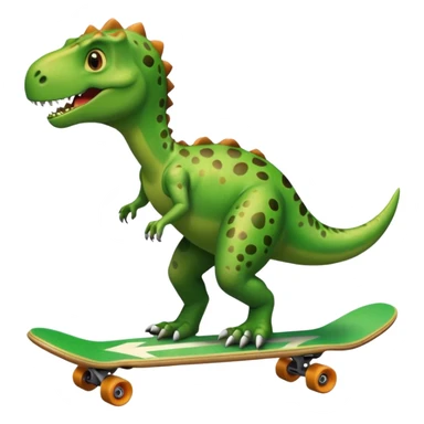 Dinosaur on a skateboard sticker