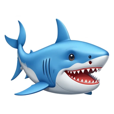 Un tiburón con zapatos azules  sticker