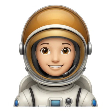 retro robot Astronaut in white EVA suit with clear dome helmet sticker