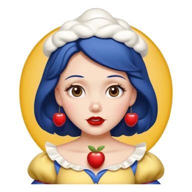 Snow white with whip cream sticker