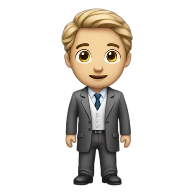 Cute male psychiatrist sticker