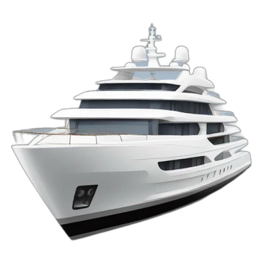 Luxury Billionaire Yacht white sticker