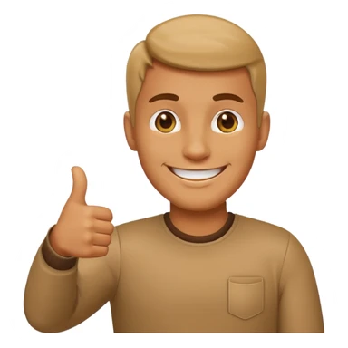 man standing on a pile of documents, showing a thumbs up emoji sticker