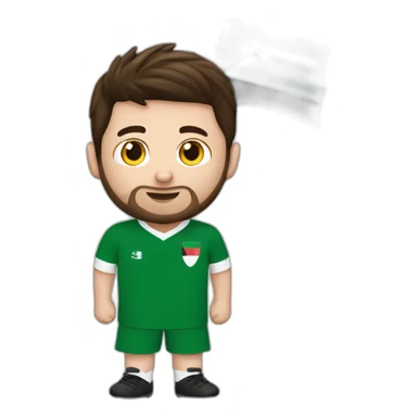 Messi avec le drapeau de la Palestine sticker