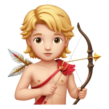 Cupid with bow and arrow sticker