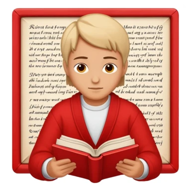 read books in caligraphy in red letters sticker