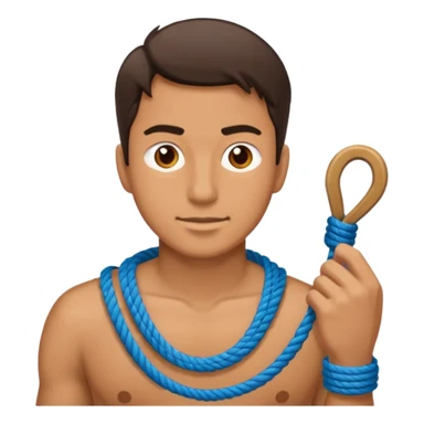 A man using rope to suicide  sticker