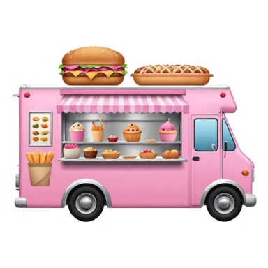 Festival Food Truck pink sticker
