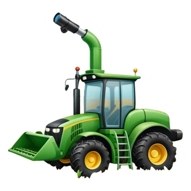 An icon featuring a wheat field, fertilizer formulas, and plant cells, a microscope and soil layers, symbolizing agronomy. The design includes a combine harvester, representing plant science, crop management, and sustainable farming practices. Transparent background highlights agricultural research sticker