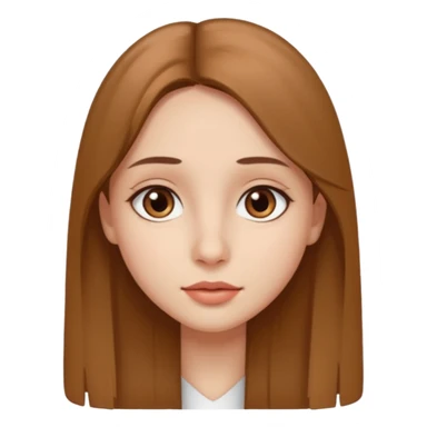 JE VOUDRAIS UNE FILLE AUX YEUX MARRONS UN PETIT NEZ LES LEVRE MOYENNE AVC DES CHEVEUX LISSE DETACHE MARRON CLAIR long  sticker