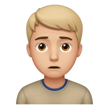 сделай тревожного молодого человека который боится отказать sticker