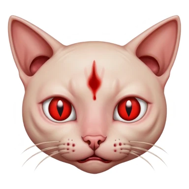 Hairless cat with crying blood eyes sticker