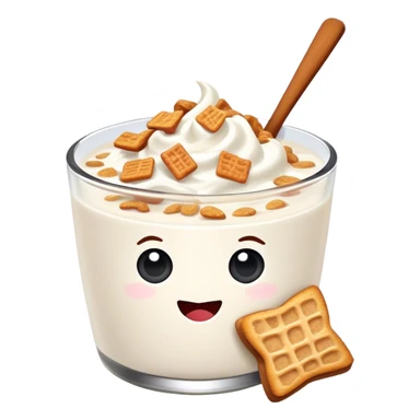 Yogurt with cinnamon toast crunch cereal sticker