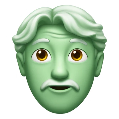 Singular sage green heart  sticker