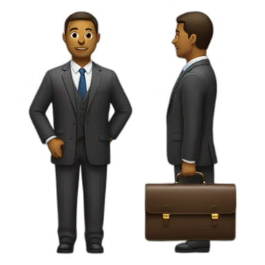 Legal in a suit and a briefcase sticker