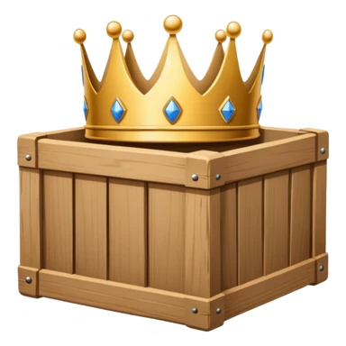 simple crate with a royal crown sticker