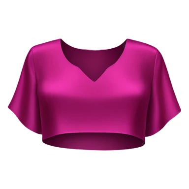 Realistic magenta cut out silk crop top blouse. sticker