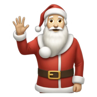 Full height Actively gesturing with hands pale skin Santa Claus sticker