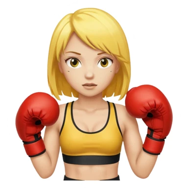 sexy girl with yellow hair boxing sticker