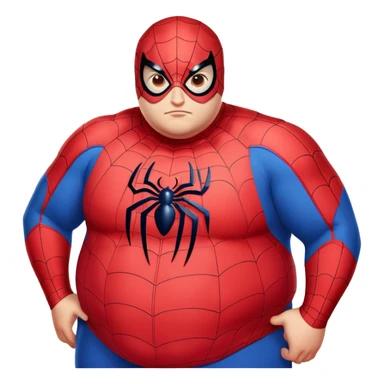 Fat spider man sticker