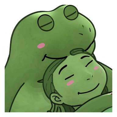 smilimg and blushing laying down with hamd holding head and feet sticking out from the back sticker