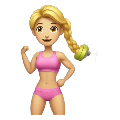 Femme qui fait de la musculation sticker
