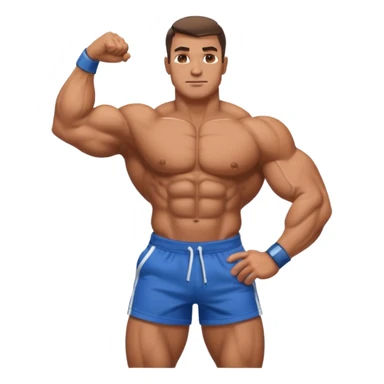 bodybuilder posing sticker