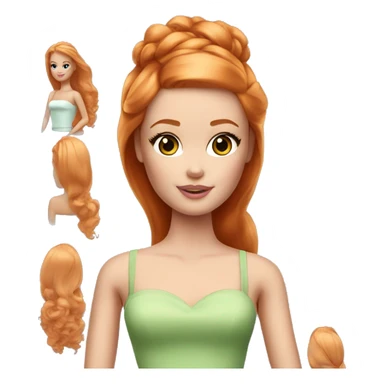 Beautiful Barbie ginger fair skin sticker