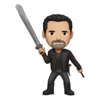 negan with lucille sticker