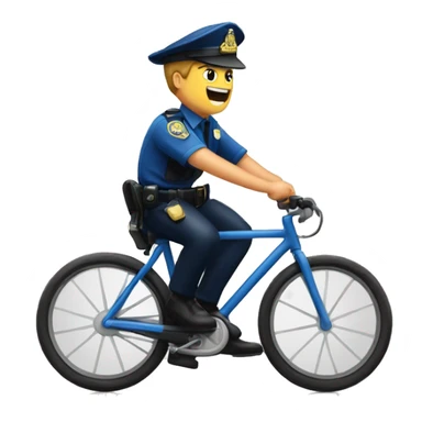 Policier sur un velo sticker