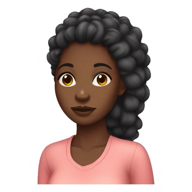 Black girl with acne sticker