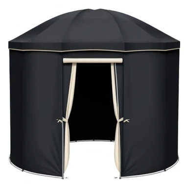 black Tall Oval Narrow Pop up open standing tent  sticker
