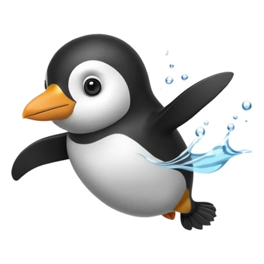 penguen dalgıç sticker