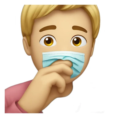 Sick and coughing sticker