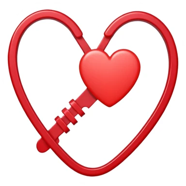 Red colour hairclip emoji sticker