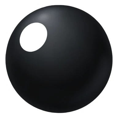 Black Ball with MB written on it. Nothing else no holes. sticker