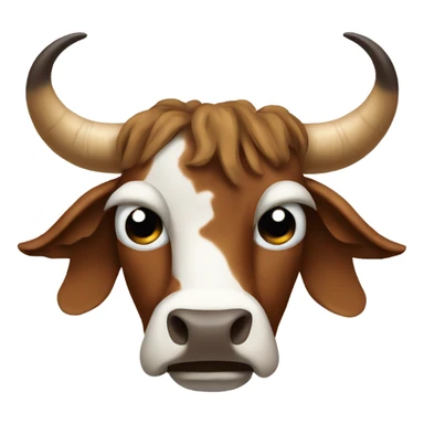 Crying Longhorn bull  sticker