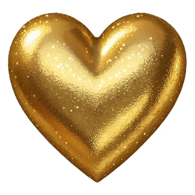 heart with gold glitter sticker