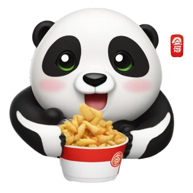 panda eating Panda Express  sticker