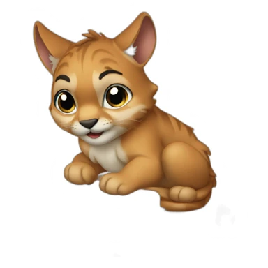 cuty linx similar to stitch studying sticker