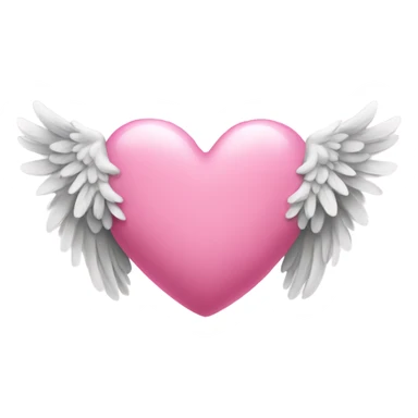 pink heart - angel wings sticker