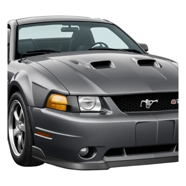 Dark Grey 2003 mustang gt emoji sticker