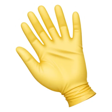 pulling on plastic glove sticker