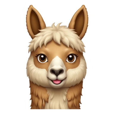 Llama blowing kiss sticker
