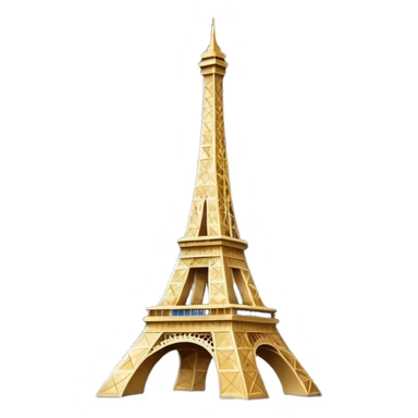 Eiffel Tower covered in glitter, sparkling under a dark night sky sticker