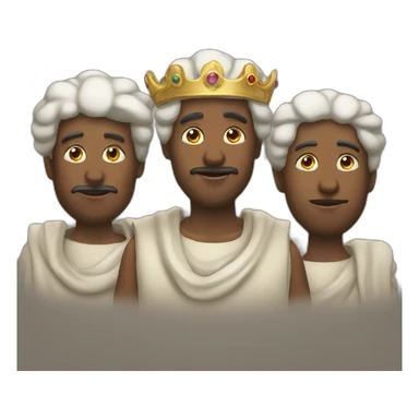 three wise men christmas sticker