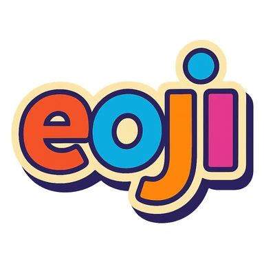 playful logo for 'eoji', rounded letters, vibrant colors, friendly and approachable, soft edges, tech startup vibe sticker