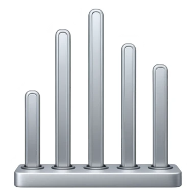 📶 A series of vertical bars in ascending height, representing cell signal strength.” sticker
