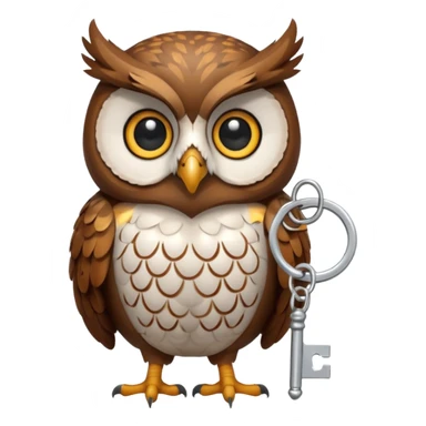 Сова с ключом sticker