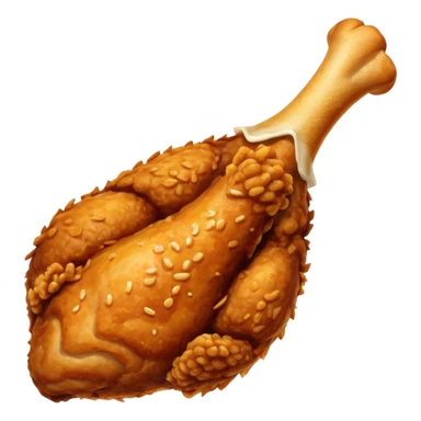 Fried chicken leg sticker
